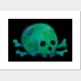 Skull and bones Posters and Art